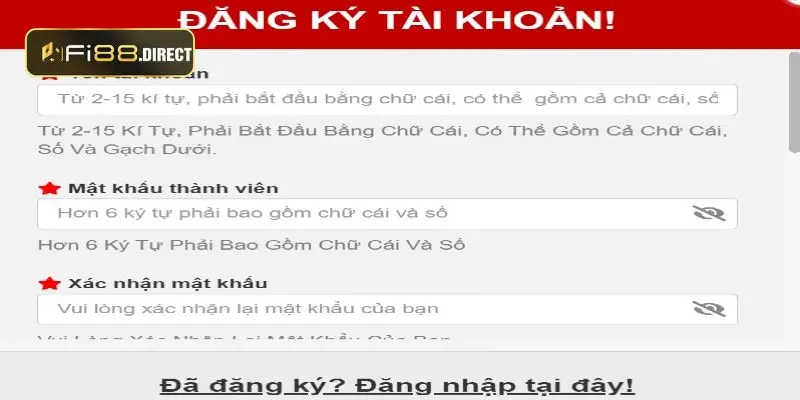 Thao tác mở tài khoản cực kỳ đơn giản, dễ hiểu